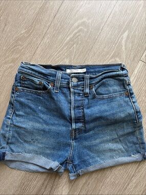 Levi's Women's Blue Denim Button-fly Cutoff Shorts